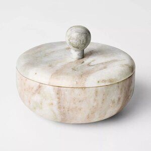 5" Round Marble Box Natural -‎ Threshold Studio McGee - Target Fall 2025